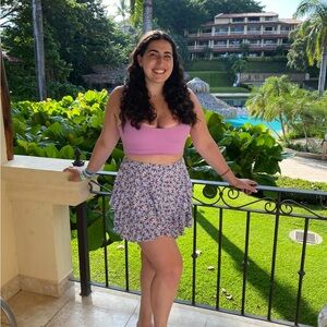 🛍Zara🛍 periwinkle floral layered skort